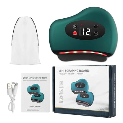 Electric Guasha Massager Body Scraping Heating Vibration Muscle Guasha Face Neck Eye Massage Knife Stone Gua Sha Gouache Scraper