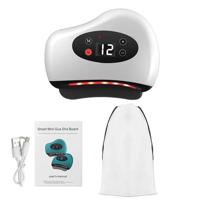 Electric Guasha Massager Body Scraping Heating Vibration Muscle Guasha Face Neck Eye Massage Knife Stone Gua Sha Gouache Scraper