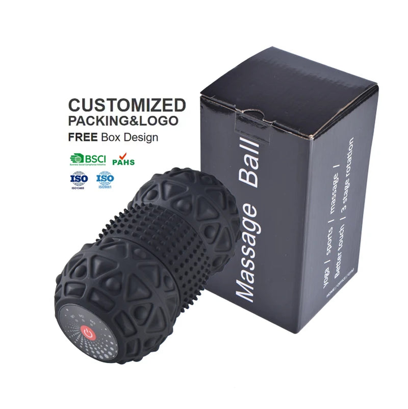 High Quality Custom Design Silicone Foam Roller Massage Ball for Yoga Exercise and Vibration Durable Rubber Material