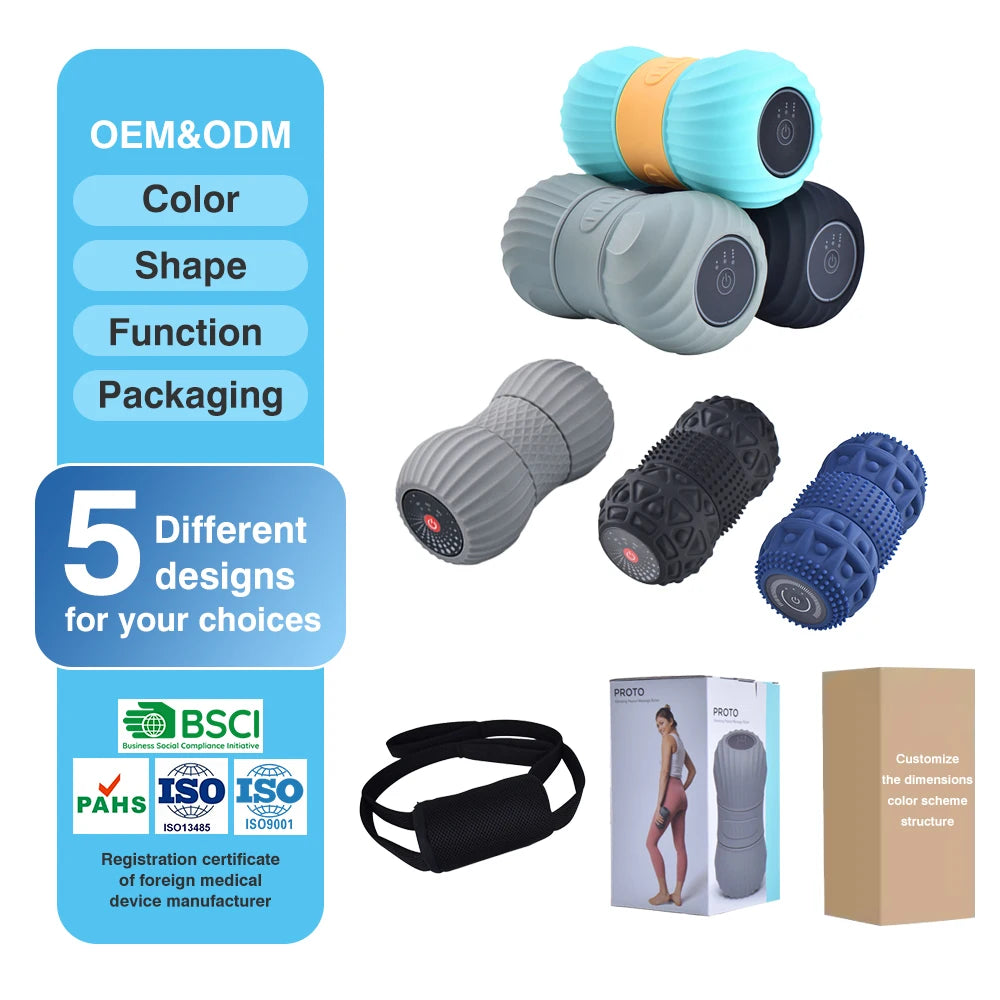 High Quality Custom Design Silicone Foam Roller Massage Ball for Yoga Exercise and Vibration Durable Rubber Material